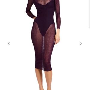 Seroya knit midi dress in Eggplant